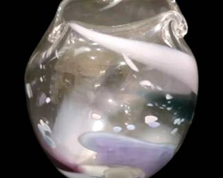 Multicolored Art Glass Vase