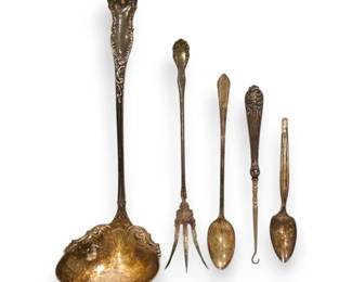 Silverplate Utensils  Ladel, Spoons  More