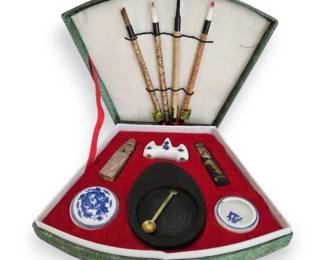 Chinese Calligraphy Set  11 Pieces