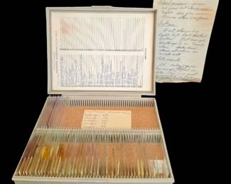 Vintage Microscope Specimen Slides