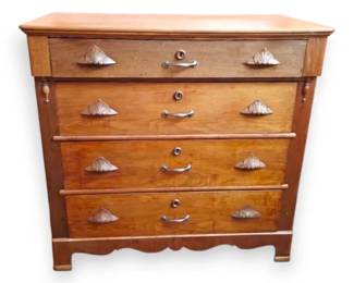 Antique 4Drawer Wooden Dresser