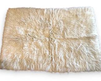 White Animal Pelt Rug