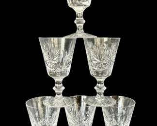 Edinburgh Crystal Sherry Glasses, Set Of 6  Star Of Edinburgh