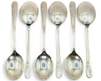 Blossom Time International Sterling Silver 6.5 Soup Spoons 255g Total