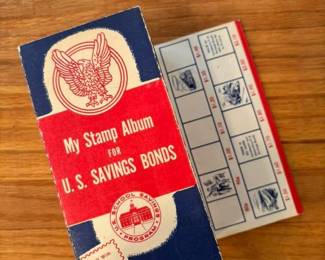 US savings bond stamp book