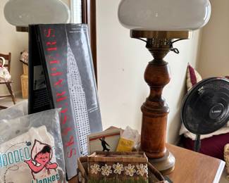 Hurricane style globe lamp