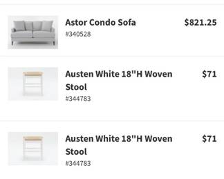 40% of original price we bought last October for staging.