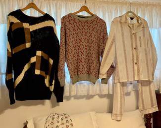 Vintage sweaters, vintage pajamas