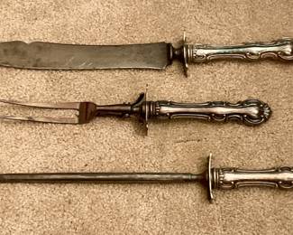 Silver plate carving set
