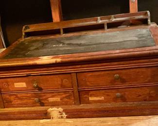 Antique spool cabinet
