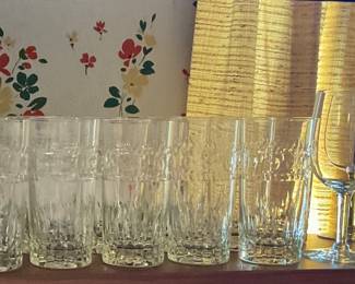 Cut glass tumblers