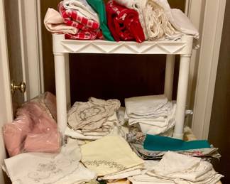 Table linens,  needle work
