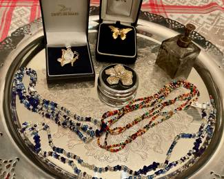 Glass beaded necklaces