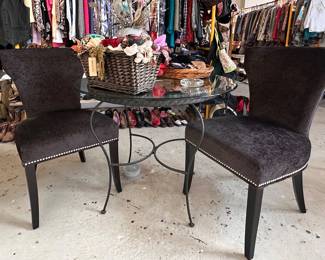 Glass top bistro set