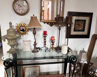 Glass and rod iron council table