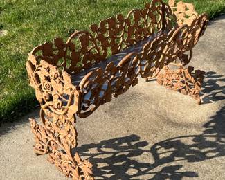 Vintage cast metal flower box