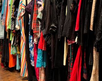 Racks upon racks of Vintage Clothing
