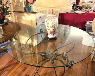 Glass top table