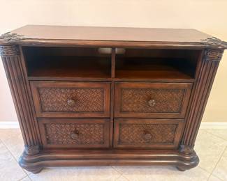 4-drawer coastal storage / entertainment console 46"L / 18"D / 36"H 