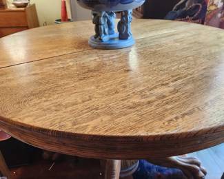 Wonderful Claw Foot Pedestal Table with Leaves.