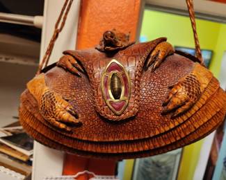 Vintage 1930-1940's Genuine Armadillo Bag.