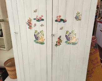 Fun 'Shabby Chic' Style Two Door Cabinet.
