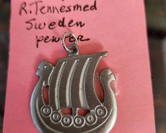 Vintage Pewter Pendant by R. Tennesmed. Sweden.