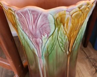 Antique Weller Pottery Umbrella Stand - It's Tall! And gorious!