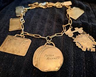 Peter Ramsey Vintage Heavy Sterling Silver Whimsical Bracelet