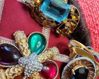 Dynamic Pins/Brooches. Top a Fred A. Bllock 'Trembler' Brooch.