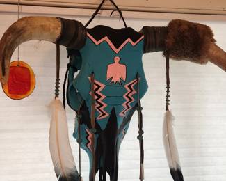 Handcrafted Steer Head Art Piece.