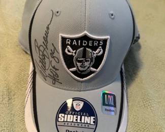 RAIDERS CAP AUTOGRAPHED WILLIE BROWN