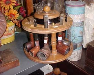 Pipes and pipe holders.