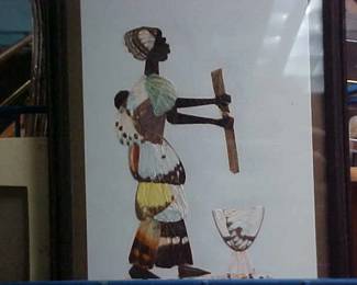 Art made from butterfly wings.