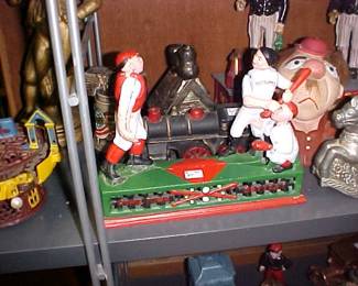 Cast iron banks.  Mostly reproductions.