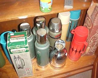 Thermos bottles.
