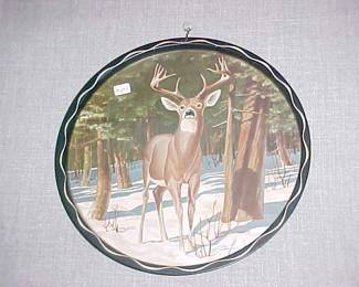 Metal deer tray.