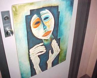 Mirror!  Just kidding, strange artwork.