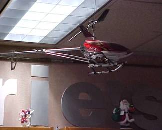 Model helicopter.