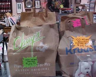 Suprise bags of 100 45 rpm records!  During this Estate sale just $12.50 a bag!