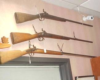 Antique firearms.