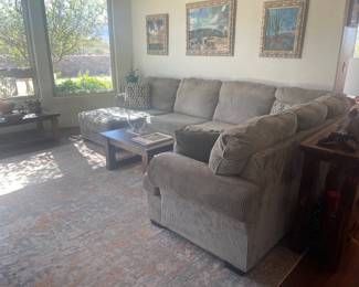 corduroy L shape sofa