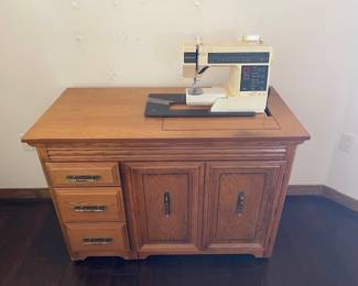 sewing machine with cabinet 