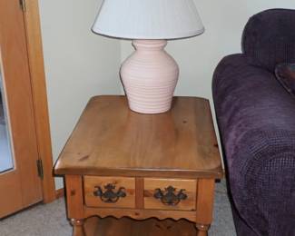 RED END TABLE