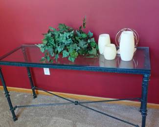 IRON & GLASS SOFA TABLE