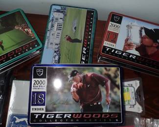TIGER WOODS COLLECTOR TINS W/GOLF BALLS
