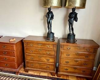 Brass lamps and cabinets