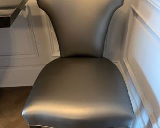 02 Swaim Amp Side Chairs in Grey Leather — Asking: $1,499/pr