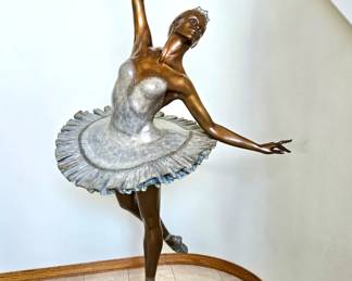 11 "Aurora" — Painted Cast Bronze Ballerina on Marble Plinth, Edition of 12 — Mario Jason  Asking: $10,000,  Original: $40,000