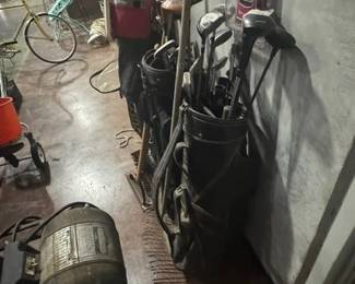 4 bags of golf clubs   (That 1/2 hp motor if for the CRAFTSMAN TABLE SAW